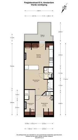 Plattegrond - Potgieterstraat 63-4, 1053 XV Amsterdam - 2D 4E.jpg